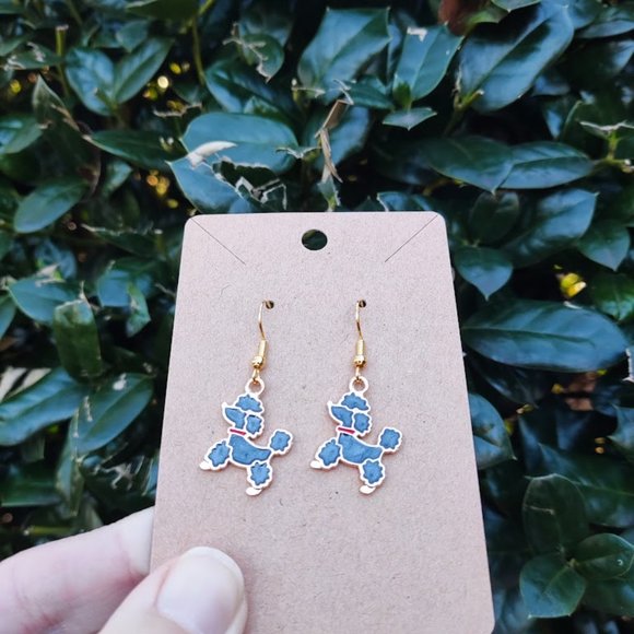 Black Poodle Earrings - Picture 4 of 7